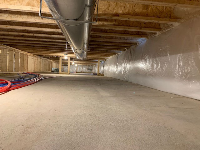 Crawl Space Insulation with Basement Roll