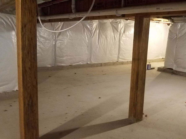Crawl Space Insulation with Basement Roll