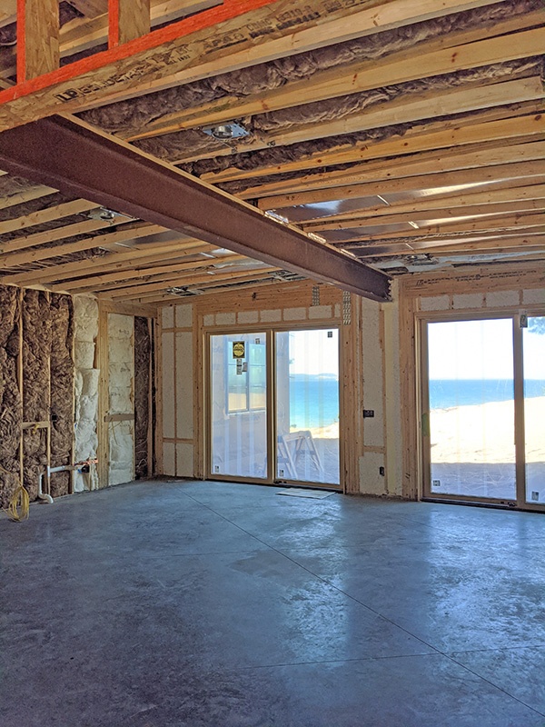 Fiberglass insulation in new home