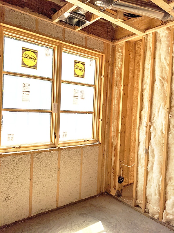 JM Spider and Fiberglass insulation in home walls.