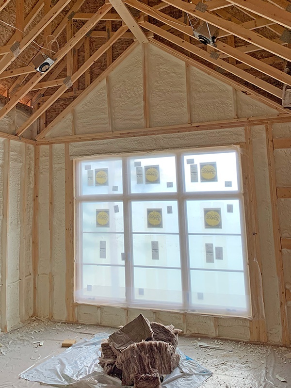 Spray foam insulation