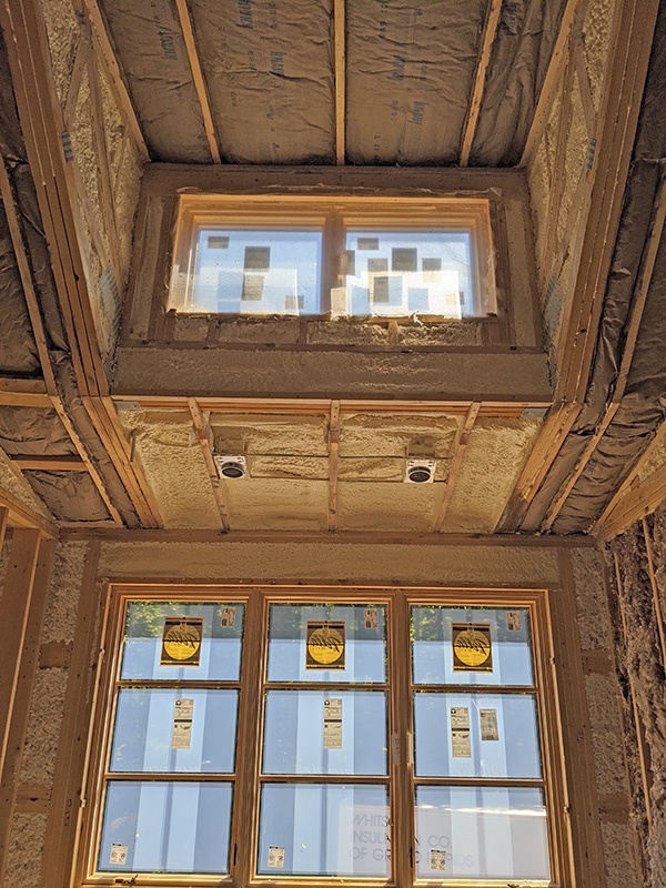 spray foam in a new construction home