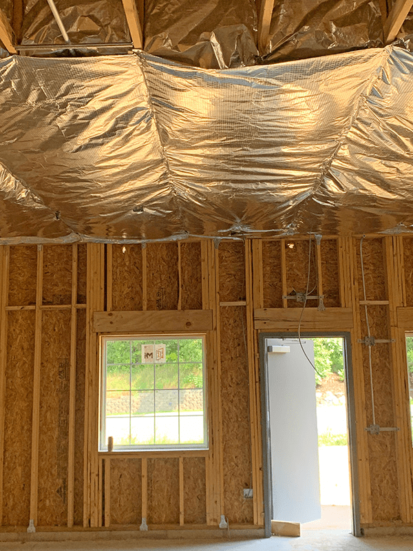Commercial insulation install in Grand Rapids, Michigan.