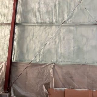 Spray foam insulation installation