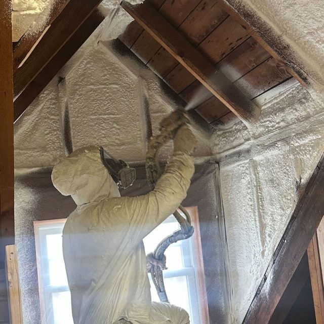professional installation of spray foam in attic
